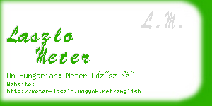 laszlo meter business card